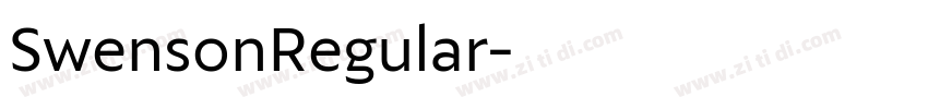 SwensonRegular字体转换