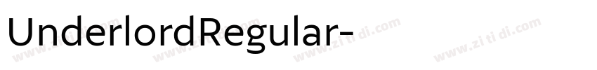UnderlordRegular字体转换