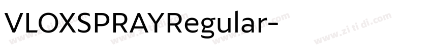 VLOXSPRAYRegular字体转换
