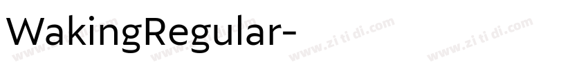 WakingRegular字体转换 WakingRegular字体转换