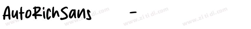 AutoRichSans字体下载字体转换
