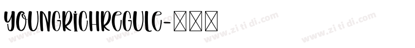 YoungRichRegule字体转换