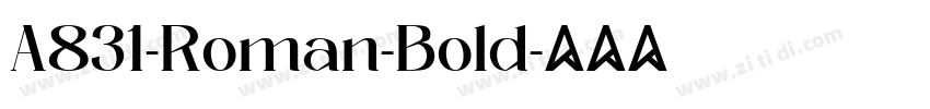 A831-Roman-Bold字体转换