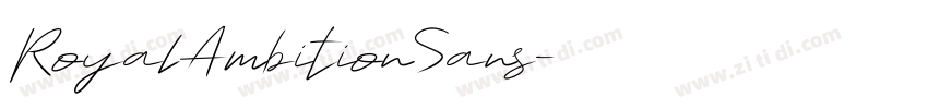 RoyalAmbitionSans字体转换