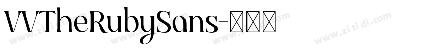 VVTheRubySans字体转换