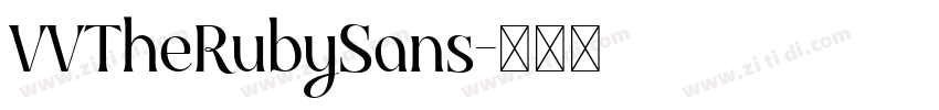 VVTheRubySans字体转换