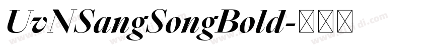 UvNSangSongBold字体转换