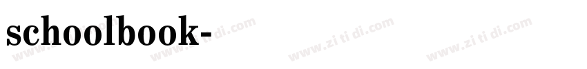 schoolbook字体转换