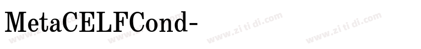 MetaCELFCond字体转换
