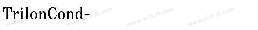 TrilonCond字体转换