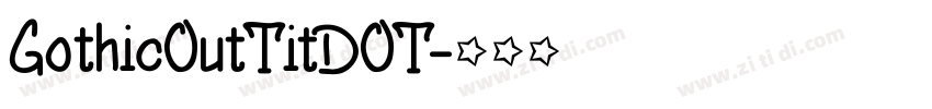 GothicOutTitDOT字体转换