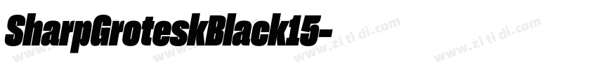 SharpGroteskBlack15字体转换