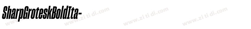 SharpGroteskBoldIta字体转换