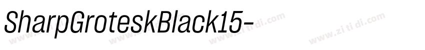 SharpGroteskBlack15字体转换