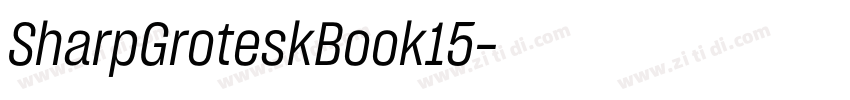 SharpGroteskBook15字体转换