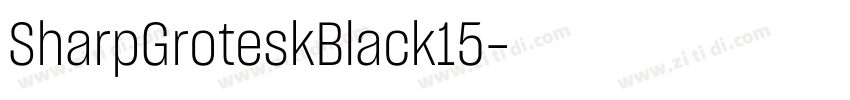 SharpGroteskBlack15字体转换