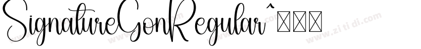 SignatureGonRegular字体转换 SignatureGonRegular字体转换