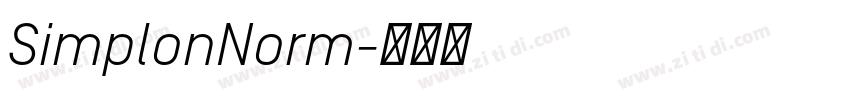 SimplonNorm字体转换