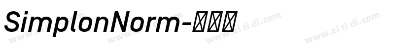 SimplonNorm字体转换