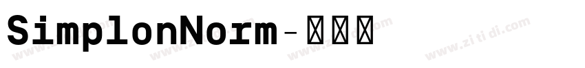 SimplonNorm字体转换