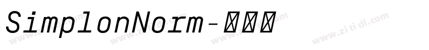 SimplonNorm字体转换