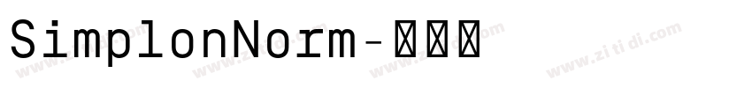 SimplonNorm字体转换