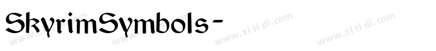 SkyrimSymbols字体转换