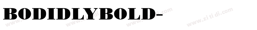 BODIDLYBOLD字体转换