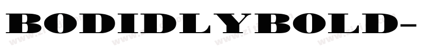 BODIDLYBOLD字体转换