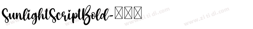 SunlightScriptBold字体转换