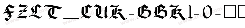 FZLT_CUK-GBK1-0字体转换