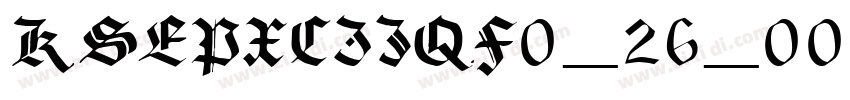 KSEPXCIJQF0_26_00字体转换 KSEPXCIJQF0_26_00字体转换