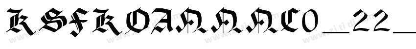 KSFKOANNNC0_22_00字体转换 KSFKOANNNC0_22_00字体转换
