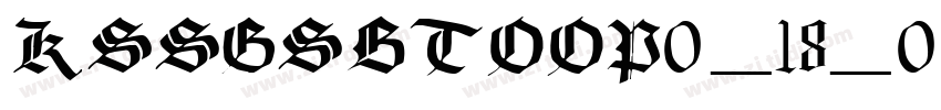 KSSGSBTOOP0_18_00字体转换