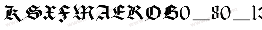 KSXFMAEROB0_80_13字体转换