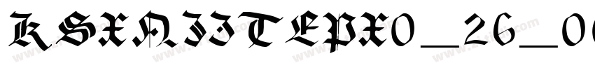KSXNJITEPX0_26_00字体转换