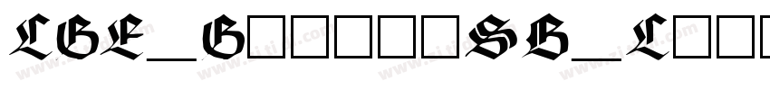 LGE_GothicSB_Latin字体转换