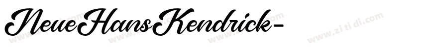 NeueHansKendrick字体转换