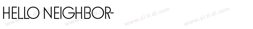 Hello_Neighbor字体转换
