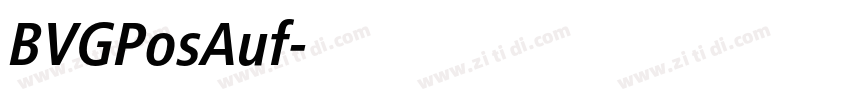 BVGPosAuf字体转换