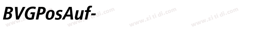 BVGPosAuf字体转换