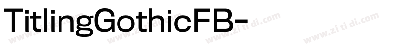 TitlingGothicFB字体转换