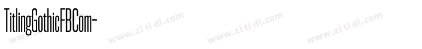 TitlingGothicFBCom字体转换