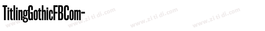 TitlingGothicFBCom字体转换