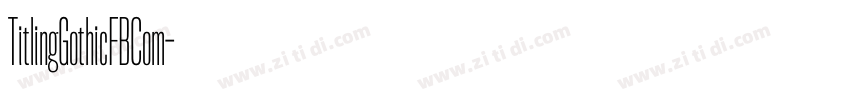 TitlingGothicFBCom字体转换