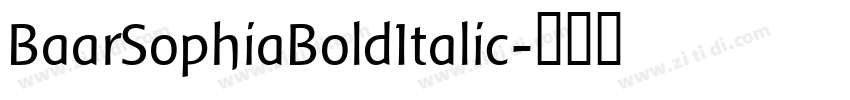 BaarSophiaBoldItalic字体转换