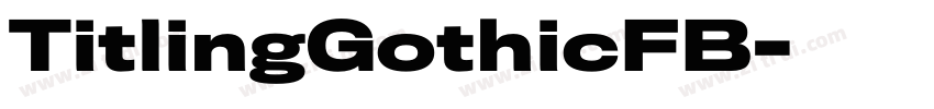 TitlingGothicFB字体转换