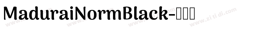 MaduraiNormBlack字体转换