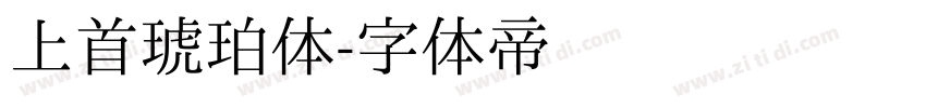 上首琥珀体字体转换