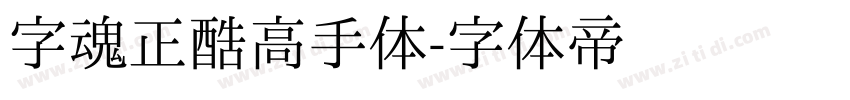 字魂正酷高手体字体转换